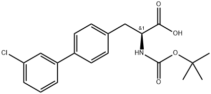 (S)-2-((tert-butoxycarbonyl)amino)-3-(3'-chloro-[1,1'-biphenyl]-4-yl)propanoicacid Struktur