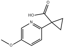 1-(5-methoxypyridin-2-yl)cyclopropanecarboxylic acid Struktur