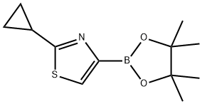 2-Cyclopropyl-thiazole-4-boronic acid pinacol ester Struktur