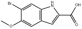 6-bromo-5-methoxy-1H-indole-2-carboxylic acid Struktur