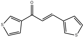 (E)-1,3-di(thiophen-3-yl)prop-2-en-1-one Struktur