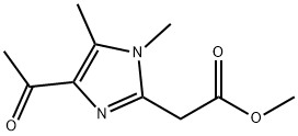 Methyl 2-(4-acetyl-1,5-dimethyl-1H-imidazol-2-yl)acetate Struktur