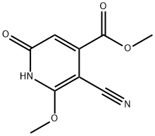 Methyl 5-cyano-6-methoxy-2-oxo-1,2-dihydropyridine-4-carboxylate Struktur