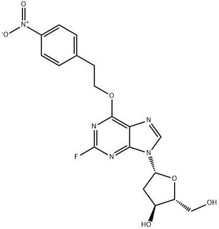 2-Fluoro-6-O-[2-(4-nitrophenyl)ethyl]-2'-dexoyinosine Struktur