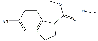 5-Amino-indan-1-carboxylic acid methyl ester hydrochloride Struktur