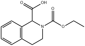 2-(ethoxycarbonyl)-1,2,3,4-tetrahydroisoquinoline-1-carboxylic acid Struktur