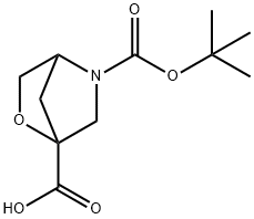 2-Oxa-5-Aza-Bicyclo[2.2.1]Heptane-1,5-Dicarboxylic Acid 5-Tert-Butyl Ester Struktur