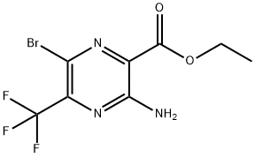 Ethyl 3-amino-6-bromo-5-(trifluoromethyl)pyrazine-2-carboxylate Struktur