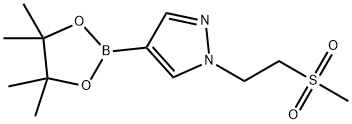 1-(2-(Methylsulfonyl)ethyl)-4-(4,4,5,5-tetramethyl-1,3,2-dioxaborolan-2-yl)-1H-pyrazole Struktur