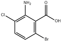 2-Amino-6-bromo-3-chlorobenzoic acid Struktur