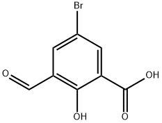 5-bromo-3-formyl-2-hydroxybenzoic acid Struktur