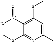 6-methyl-2,4-bis(methylthio)-3-nitroPyridine Struktur