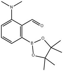 2-(Dimethylamino)-6-(4,4,5,5-tetramethyl-1,3,2-dioxaborolan-2-yl)benzaldehyde Struktur