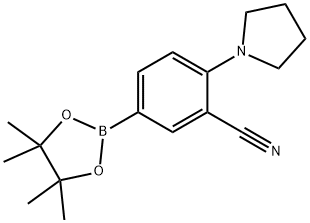 3-Cyano-4-pyrrolidinophenylboronic acid pinacol ester Struktur