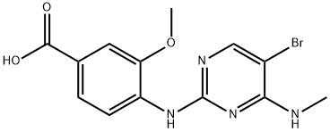 4-((5-Bromo-4-(methylamino)pyrimidin-2-yl)amino)-3-methoxybenzoic acid Struktur