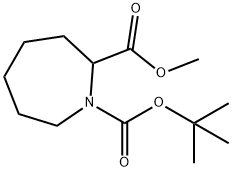 1-(tert-butyl)2-methylazepane-1,2-dicarboxylate Struktur