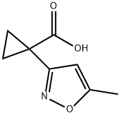 1-(5-methyl-3-isoxazolyl)cyclopropanecarboxylic acid Struktur