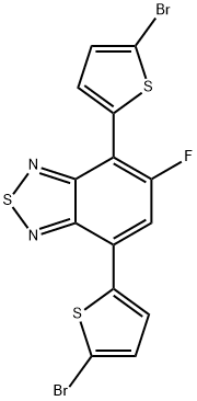 4,7-Bis-(5-bromo-thiophen-2-yl)-5-fluoro-benzo[1,2,5]thiadiazole Struktur