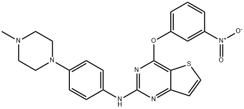 N-(4-(4-methylpiperazin-1-yl)phenyl)-4-(3-nitrophenoxy)thieno[3,2-d]pyrimidin-2-amine Struktur