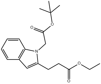 Ethyl 3-(1-(2-(tert-butoxy)-2-oxoethyl)-1H-indol-2-yl)propanoate Struktur