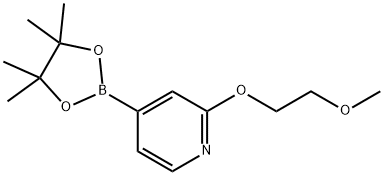 2-(2-methoxyethoxy)-4-(4,4,5,5-tetramethyl-1,3,2-dioxaborolan-2-yl)pyridine Struktur