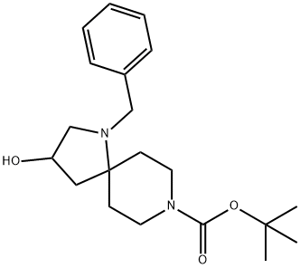 1,8-diazaspiro[4.5]decane-8-carboxylic acid,3-hydroxy-1-(phenylmethyl)-,1,1-dimethylethyl ester Struktur