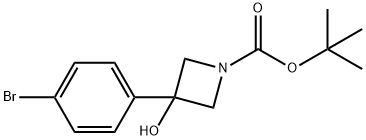 1-Boc-3-(4-bromophenyl)-3-hydroxyazetidine Struktur