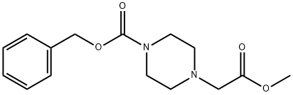 benzyl 4-(2-methoxy-2-oxoethyl)piperazine-1-carboxylate Struktur