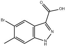 5-Bromo-6-methyl-1H-indazole-3-carboxylic acid Struktur