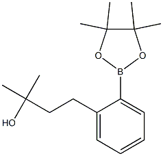 2-methyl-4-(2-(4,4,5,5-tetramethyl-1,3,2-dioxaborolan-2-yl)phenyl)butan-2-ol Struktur