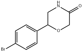 6-(4-bromophenyl)-3-morpholinone Struktur