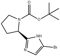 tert-butyl (2R)-2-(4-bromo-1H-imidazol-2-yl)pyrrolidine-1-carboxylate Struktur