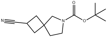 tert-butyl 2-cyano-6-azaspiro[3.4]octane-6-carboxylate Struktur