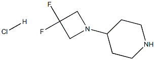 Piperidine, 4-(3,3-difluoro-1-azetidinyl)-, hydrochloride Struktur