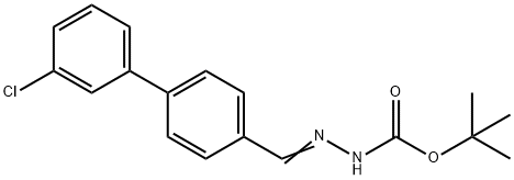 (E)-TERT-BUTYL 2-((3-CHLOROBIPHENYL-4-YL)METHYLENE)HYDRAZINECARBOXYLATE Struktur