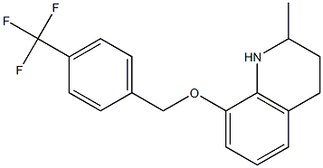 2-methyl-8-(4-(trifluoromethyl)benzyloxy)-1,2,3,4-tetrahydroquinoline Struktur