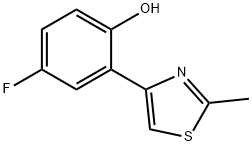 4-Fluoro-2-(2-methylthiazol-4-yl)phenol Struktur