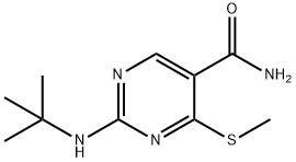 2-(tert-butylamino)-4-(methylthio)pyrimidine-5-carboxamide Struktur