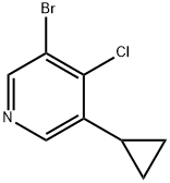 3-bromo-4-chloro-5-cyclopropylpyridine Struktur