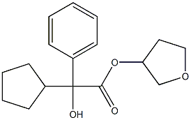 tetrahydrofuran-3-yl 2-cyclopentyl-2-hydroxy-2-phenylacetate Struktur