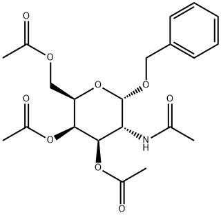 Benzyl 3,4,6-tri-O-acetyl-N-acetyl-alpha-D-galactosaminide Struktur