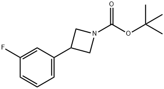 tert-butyl 3-(3-fluorophenyl)azetidine-1-carboxylate Struktur