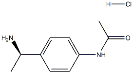 (R)-N-[4-(1-Amino-ethyl)-phenyl]-acetamide hydrochloride Struktur