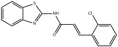 (2E)-N-(1,3-benzothiazol-2-yl)-3-(2-chlorophenyl)prop-2-enamide Struktur