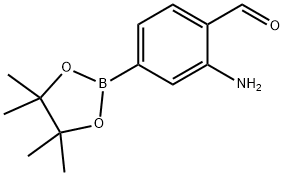 2-amino-4-(4,4,5,5-tetramethyl-1,3,2-dioxaborolan-2-yl)benzaldehyde Struktur