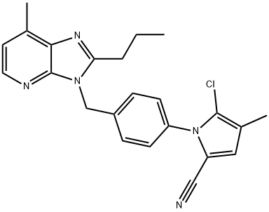 5-Chloro-4-methyl-1-(4-((7-methyl-2-propyl-3H-imidazo[4,5-b]pyridin-3-yl)methyl)phenyl)-1H-pyrrole-2-carbonitrile Struktur