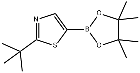 2-tert-butyl-5-(4,4,5,5-tetramethyl-1,3,2-dioxaborolan-2-yl)thiazole Struktur