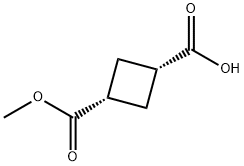 cis-3-(Methoxycarbonyl)cyclobutanecarboxylic acid Struktur