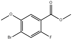 4-Bromo-2-fluoro-5-methoxy-benzoic acid methyl ester Struktur