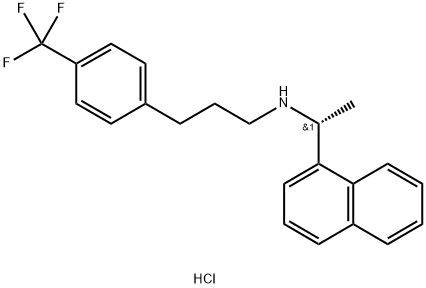 (R)-N-(1-(naphthalen-1-yl)ethyl)-3-(4-(trifluoromethyl)phenyl)propan-1-amine hydrochloride Struktur